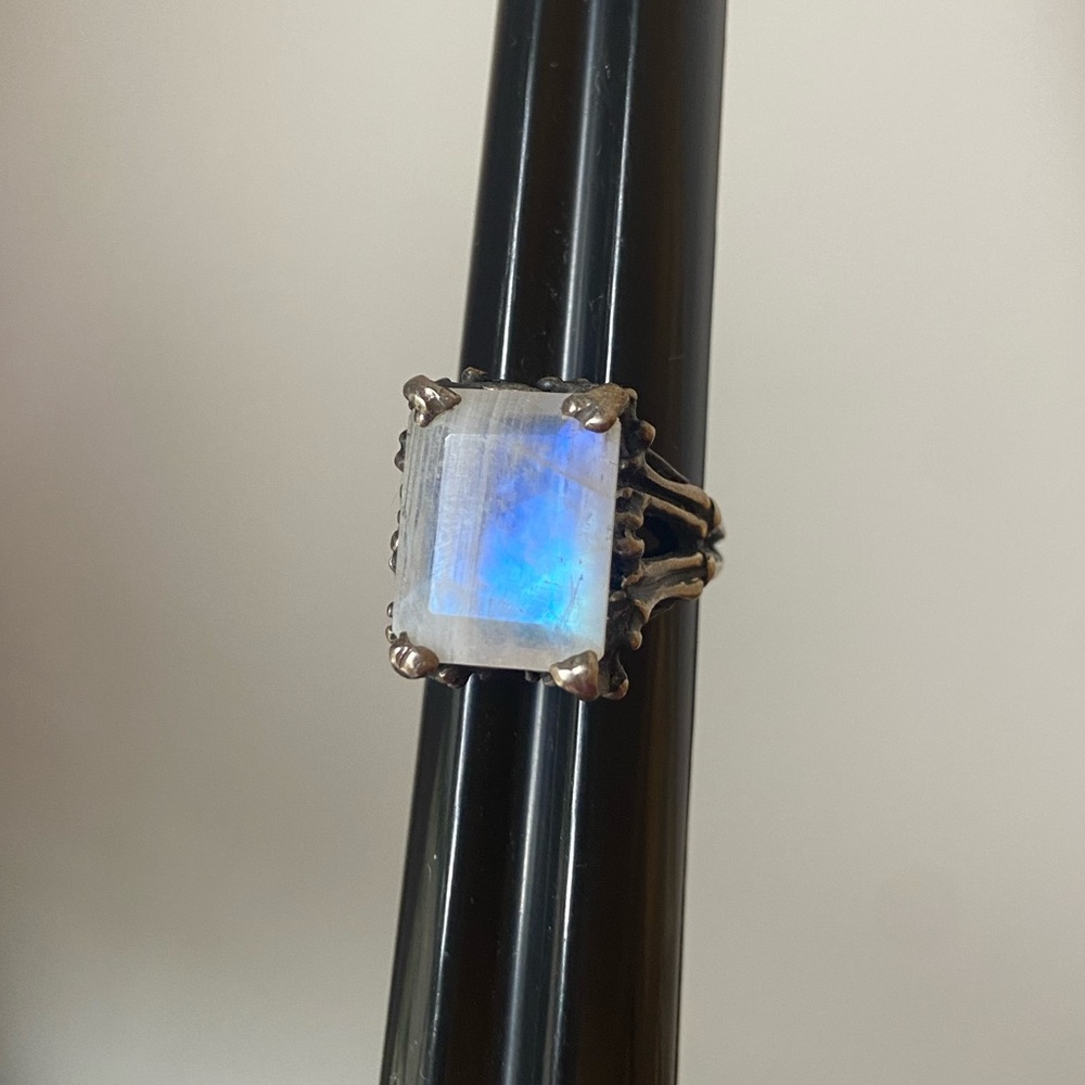 Moonstone Bloodmilk Ring 6.5